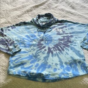 PINK Victoria's Secret Blue Tie-Dye Hoodie